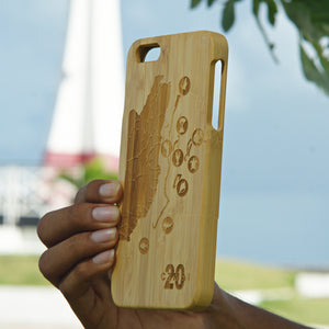 iPhone 6+/6S+ wooden phone case (Coastal Zone Management Authority & Institute design) - A&S Covers