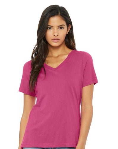 Pink Vneck Premium Tee