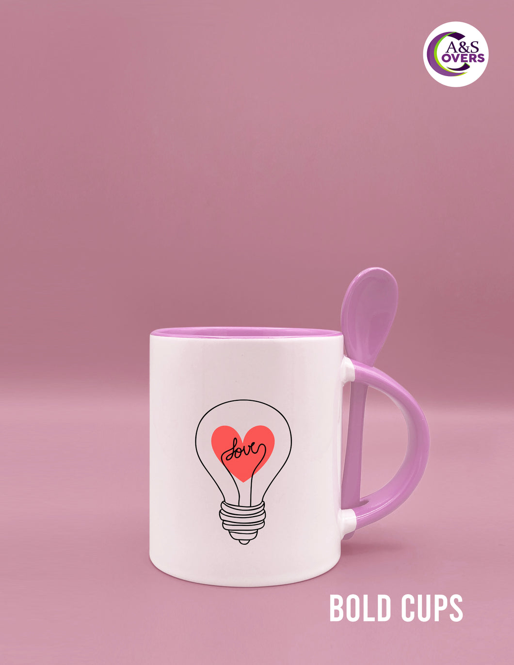 Custom Pink Bold Cup - A&S Covers