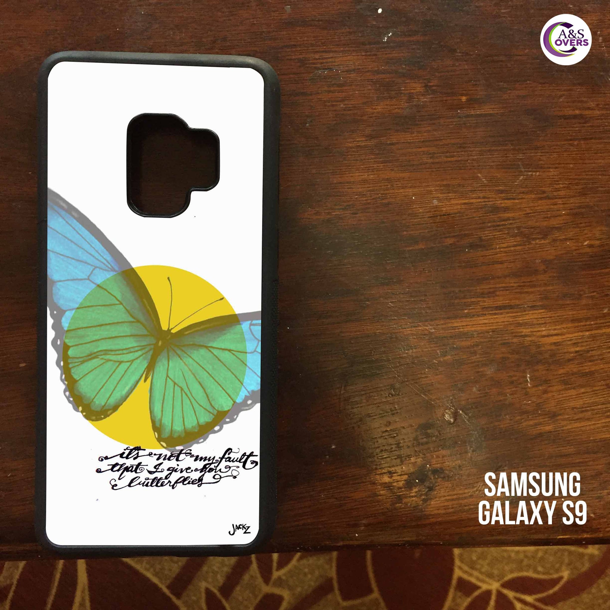 White Butterfly Grip Case Design